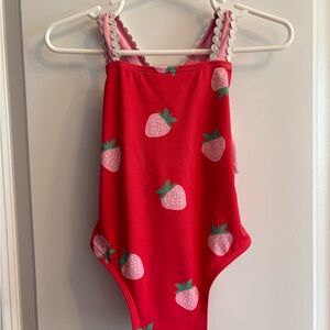 TBBC The Beaufort Bonnet Company Red Strawberry Girls Swim One Piece